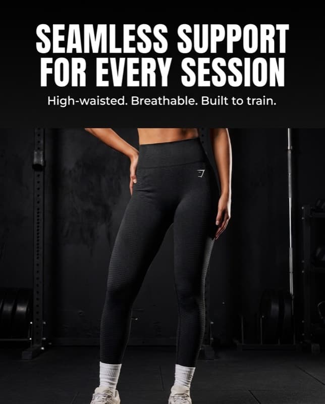 A product hero ad for Gymshark