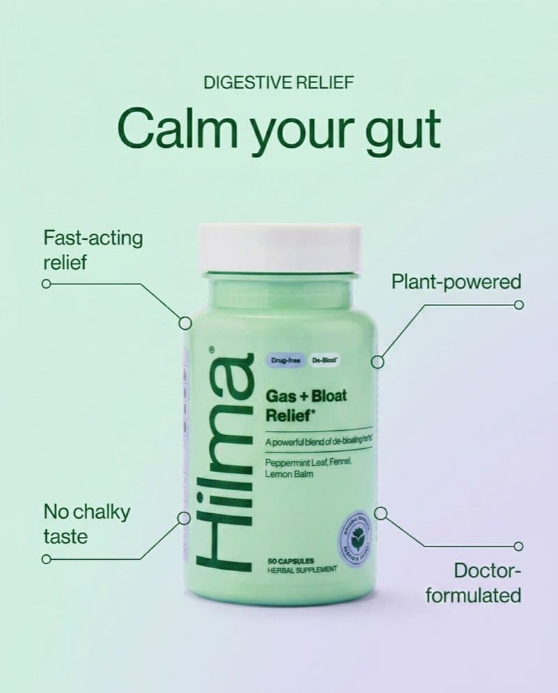 A feature callout ad for Hilma