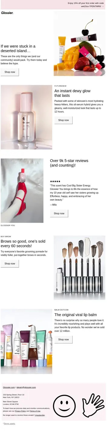 Glossier email